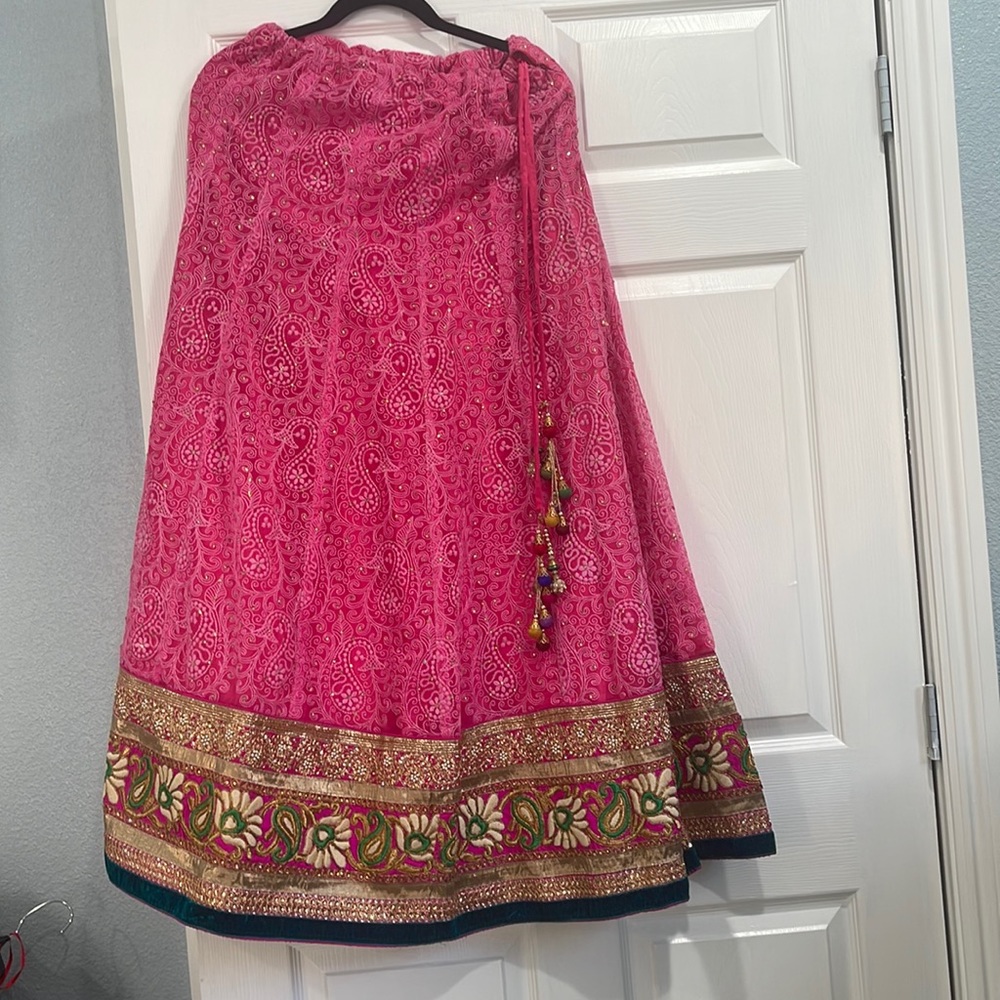 Beautiful three piece georgette net Indian Lehnga set Lantis 42